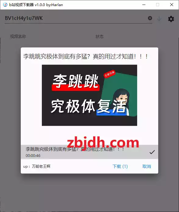 超简单且实用的B站视频下载器/支持下载合集